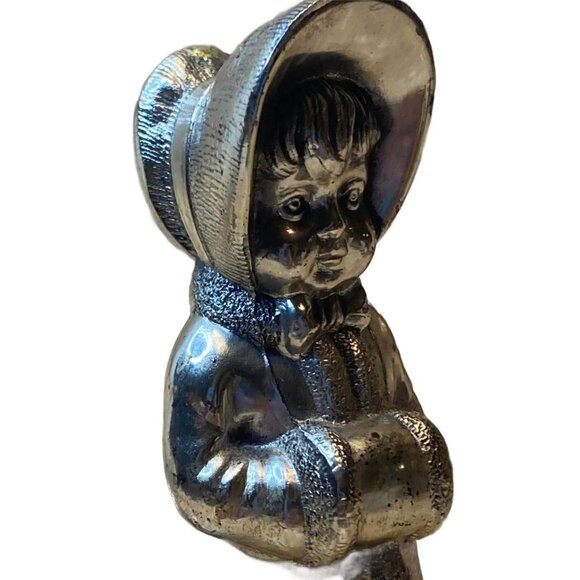 Vintage Silver-Plated Napkin Rings Set Of 2 Circa Girl In Bonnet Design Made In - Picture 6 of 7